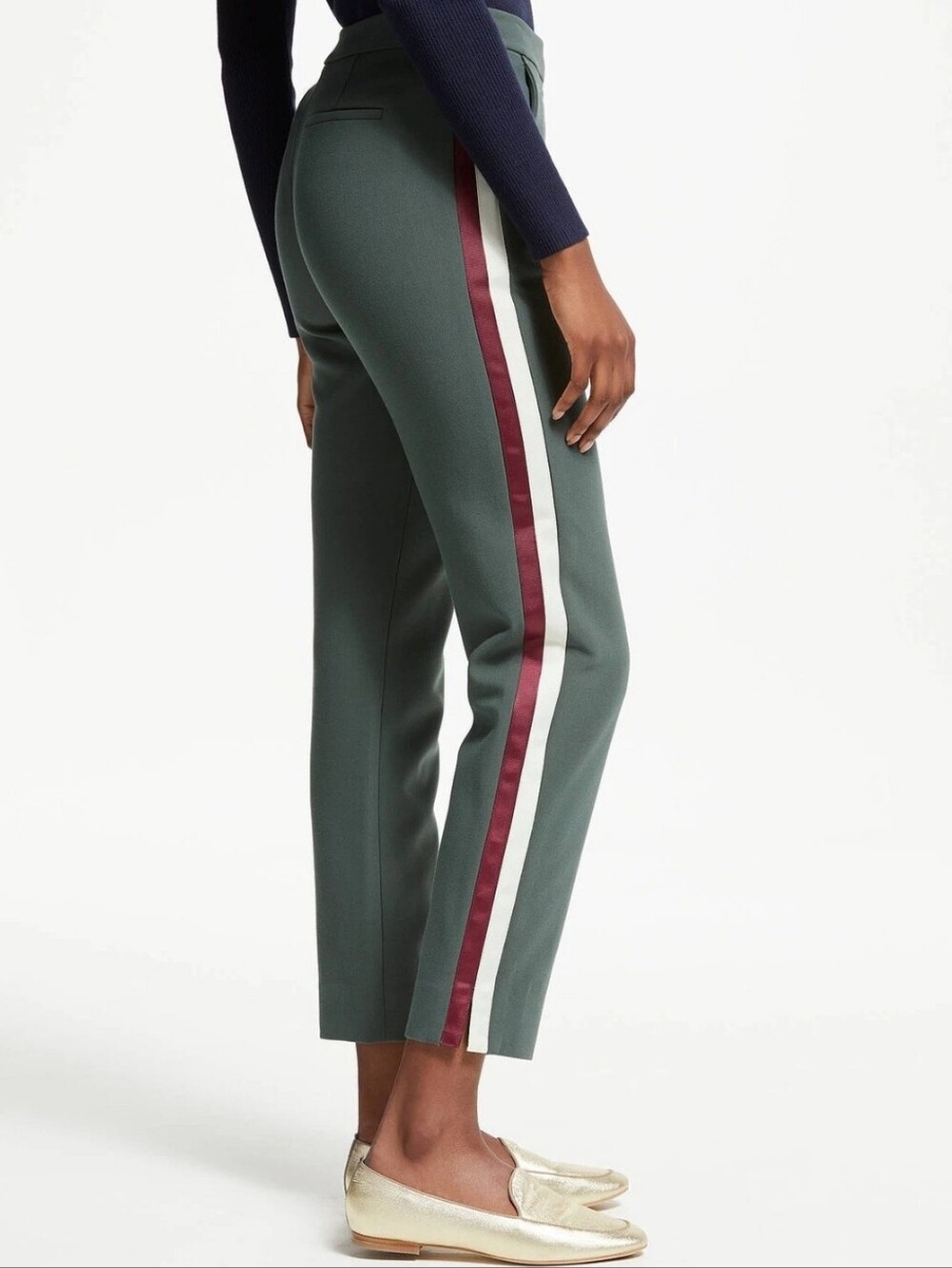 Boden Bristol Beribboned Side stripe women's Trousers NEW Size 8